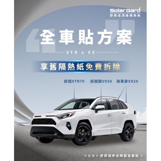 中型車奈米陶瓷全車貼方案 XTR x VX